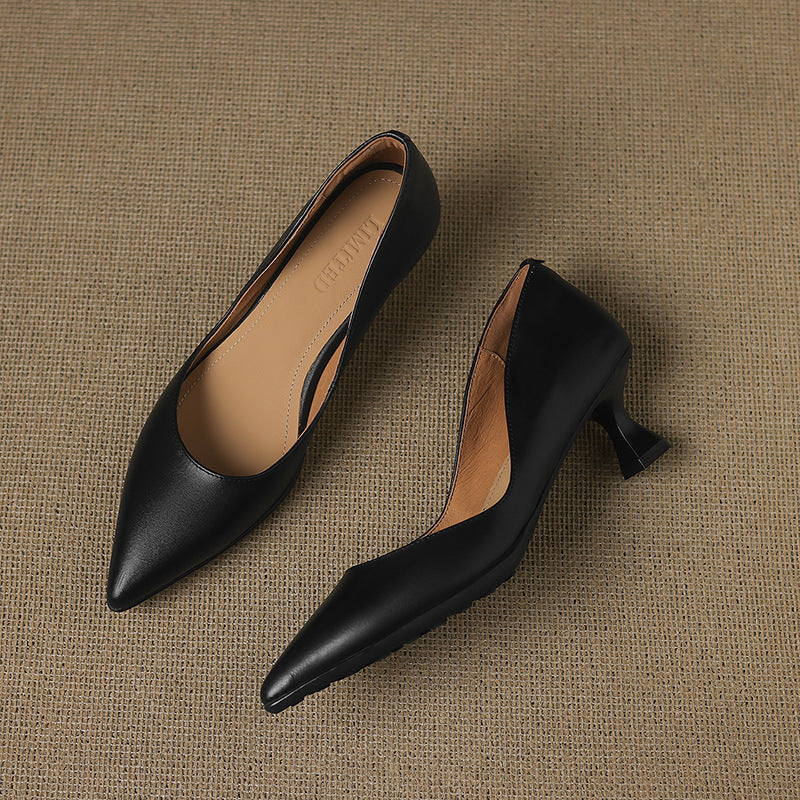 Calenne –Talons Kitten en Cuir