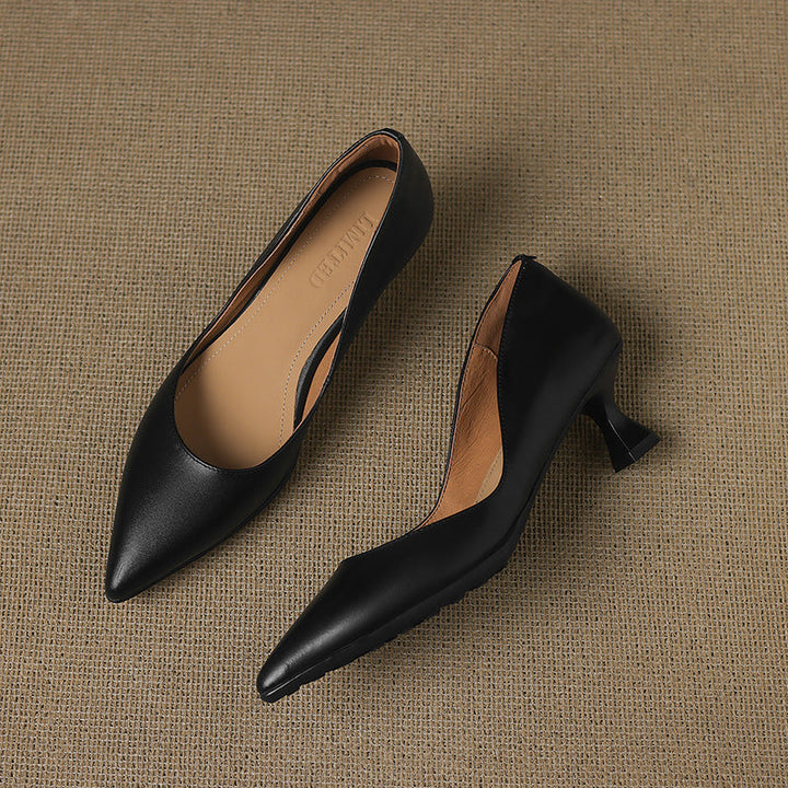 Calenne –Talons Kitten en Cuir
