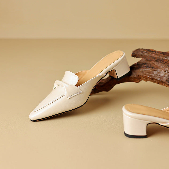Anaïs – Mules en cuir à bout pointu