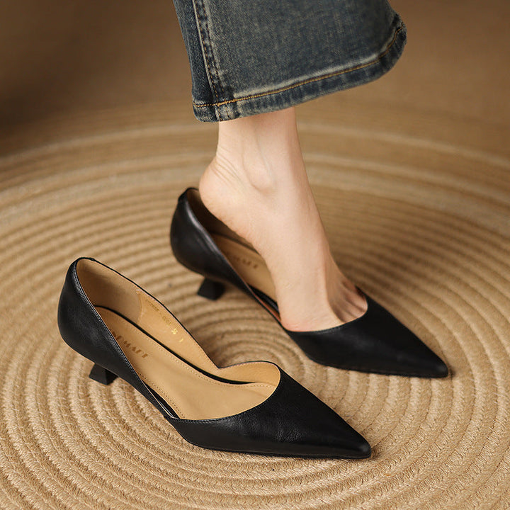 Charlotte – Talons Kitten en Cuir