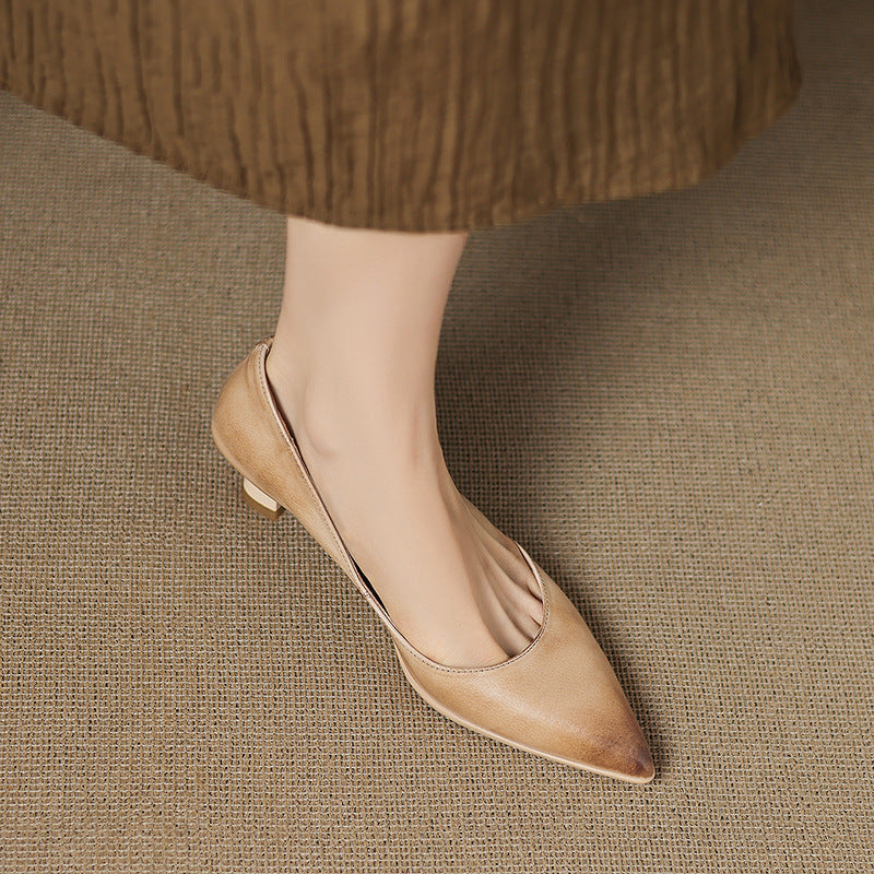 Calenne –Talons Kitten en Cuir