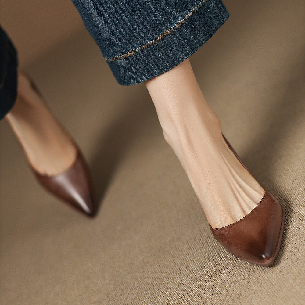 Calenne –Talons Kitten en Cuir