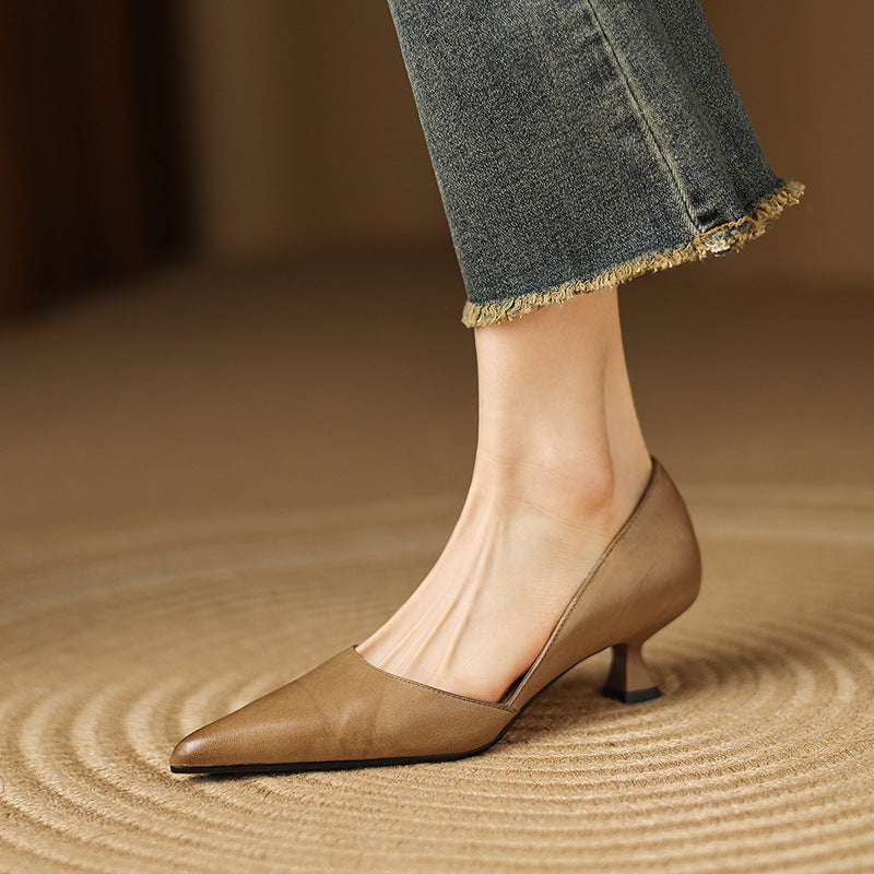 Charlotte – Talons Kitten en Cuir