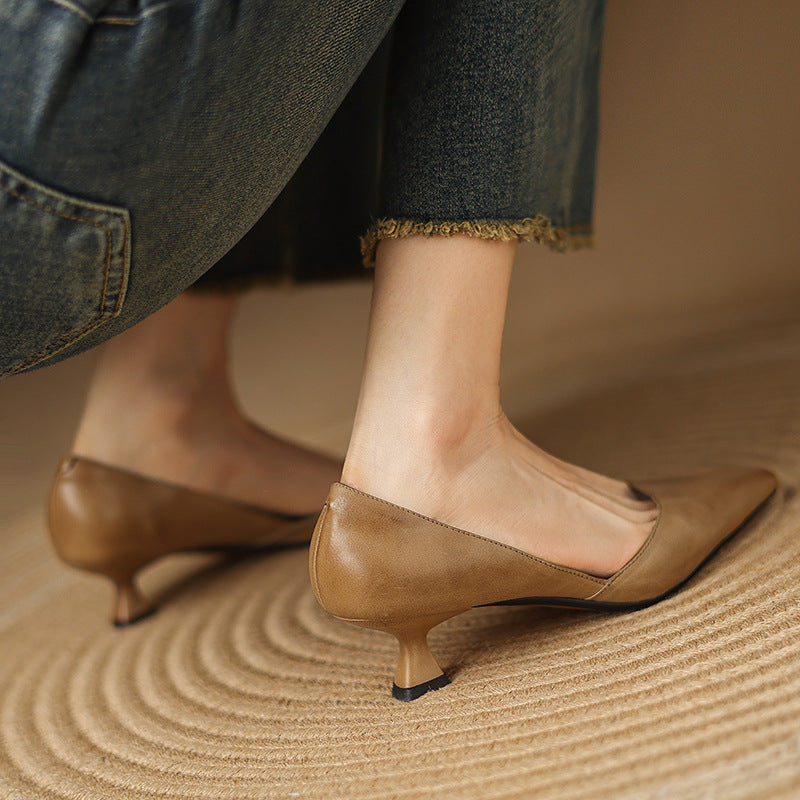 Charlotte – Talons Kitten en Cuir
