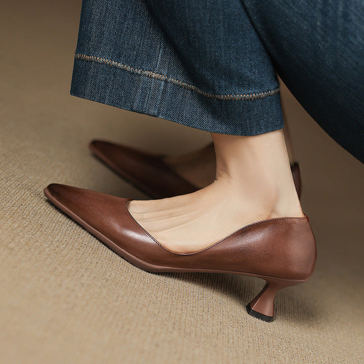 Calenne –Talons Kitten en Cuir