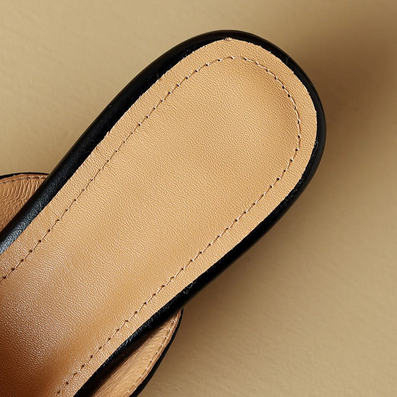 Anaïs – Mules en cuir à bout pointu