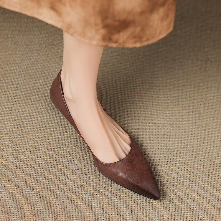 Andrée – Ballerines en Cuir Véritable