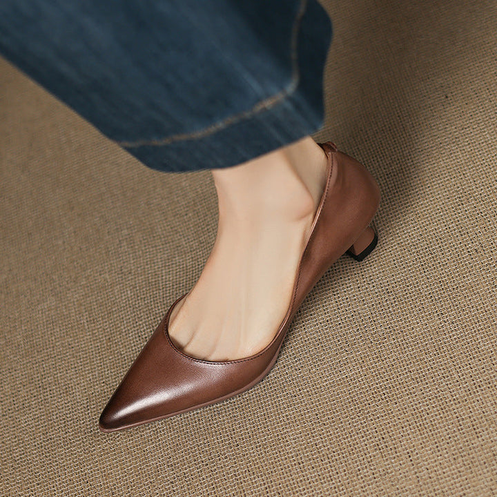 Calenne –Talons Kitten en Cuir