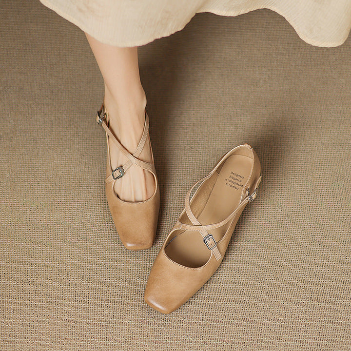 Béatrice – Leder Kitten Heels
