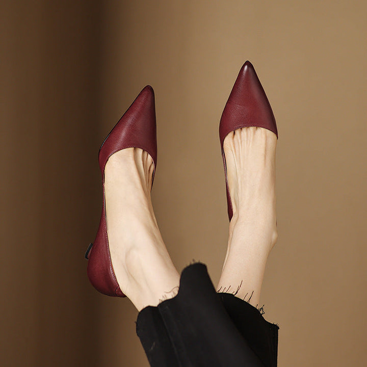 Charlotte – Talons Kitten en Cuir