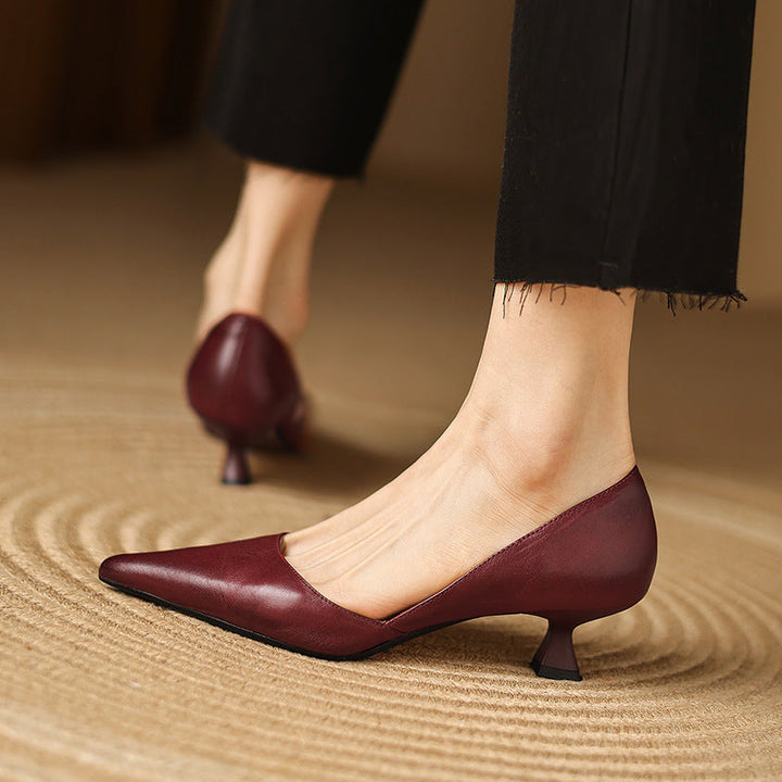 Charlotte – Talons Kitten en Cuir