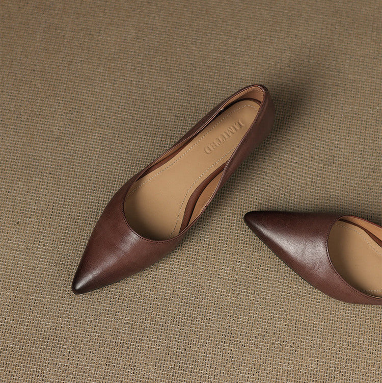 Andrée – Ballerines en Cuir Véritable