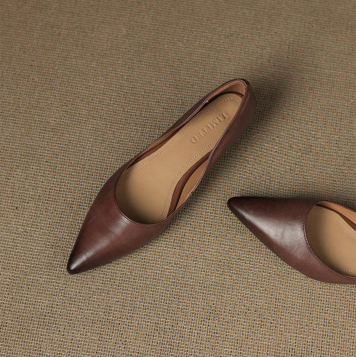 Andrée – Ballerines en Cuir Véritable