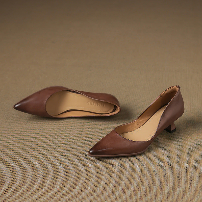 Calenne –Talons Kitten en Cuir