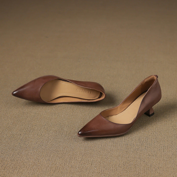 Calenne –Talons Kitten en Cuir