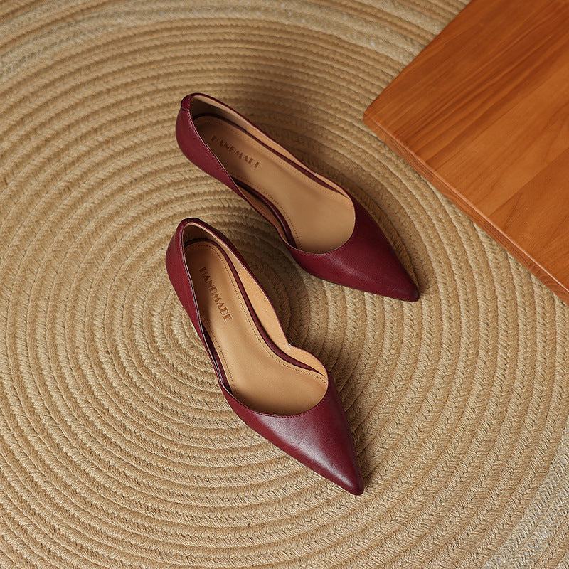 Charlotte – Talons Kitten en Cuir