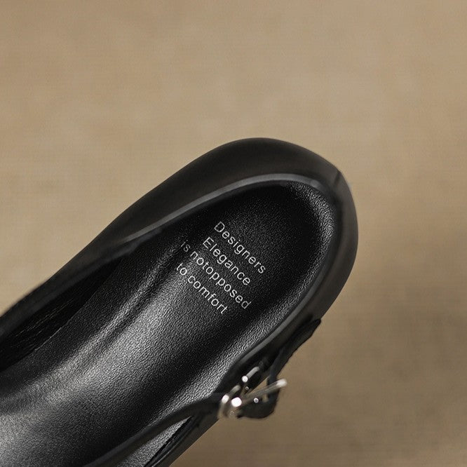 Béatrice – Leder Kitten Heels