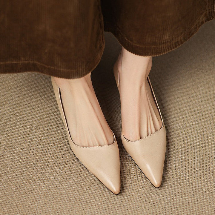Arlette – Cuir Escarpins à Talon Kitten