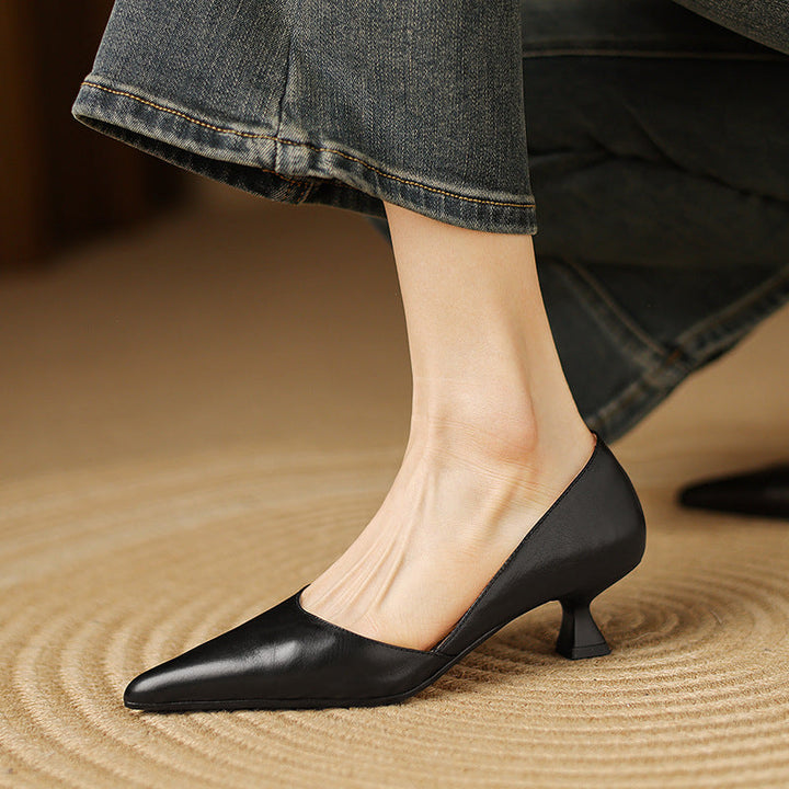 Charlotte – Talons Kitten en Cuir