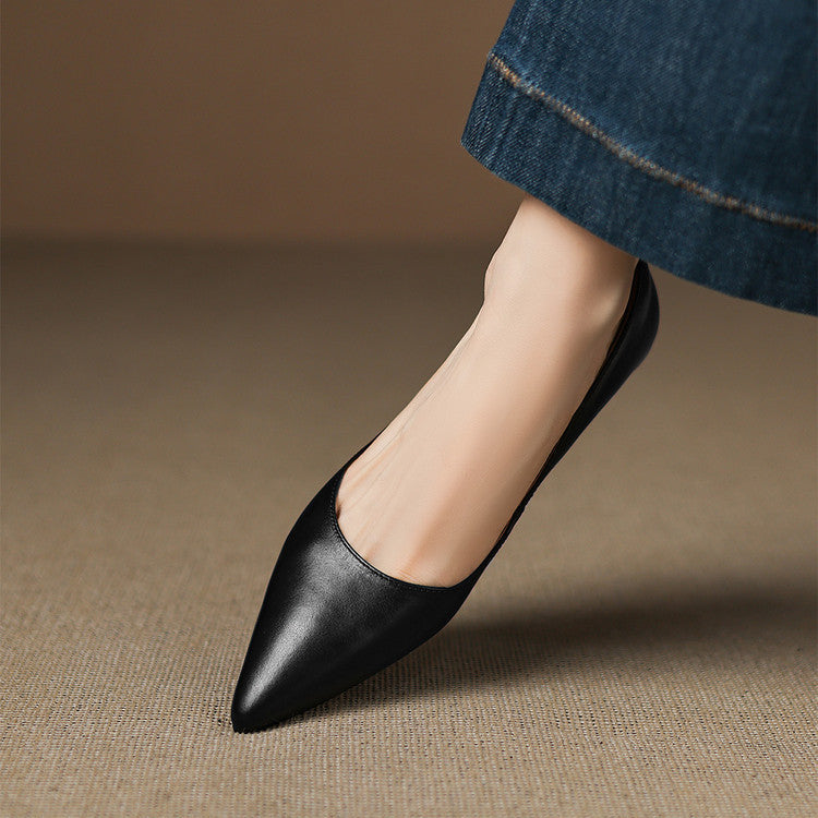 Andrée – Ballerines en Cuir Véritable