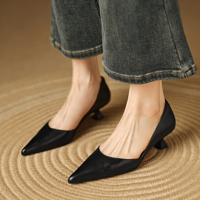 Charlotte – Talons Kitten en Cuir