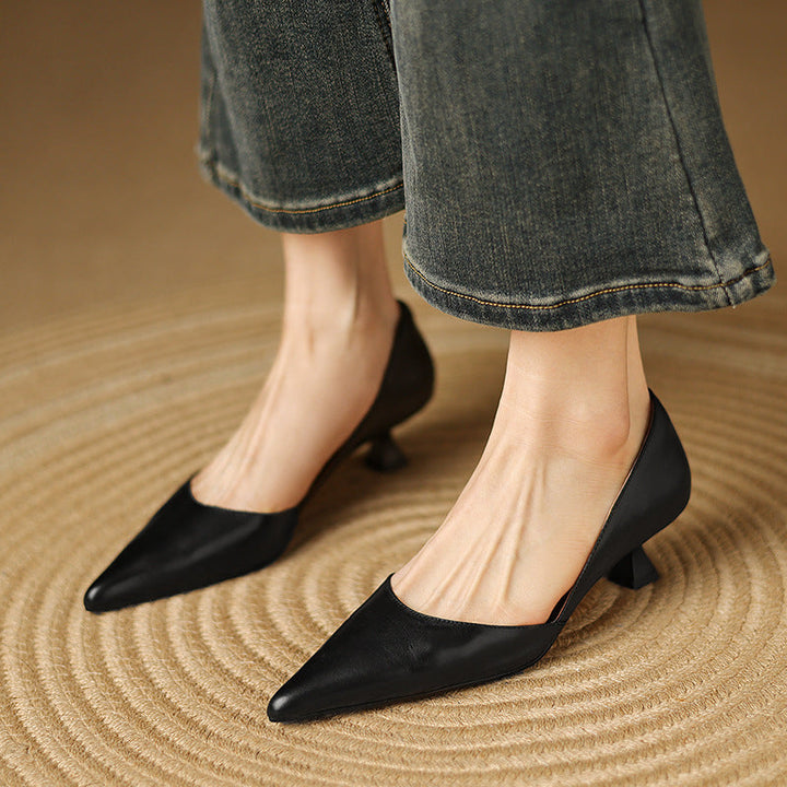 Charlotte – Talons Kitten en Cuir