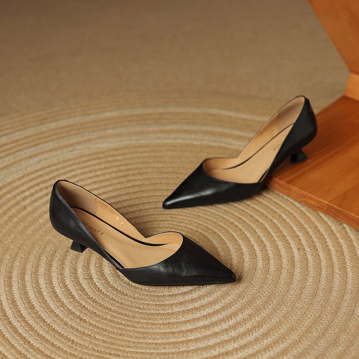 Charlotte – Talons Kitten en Cuir