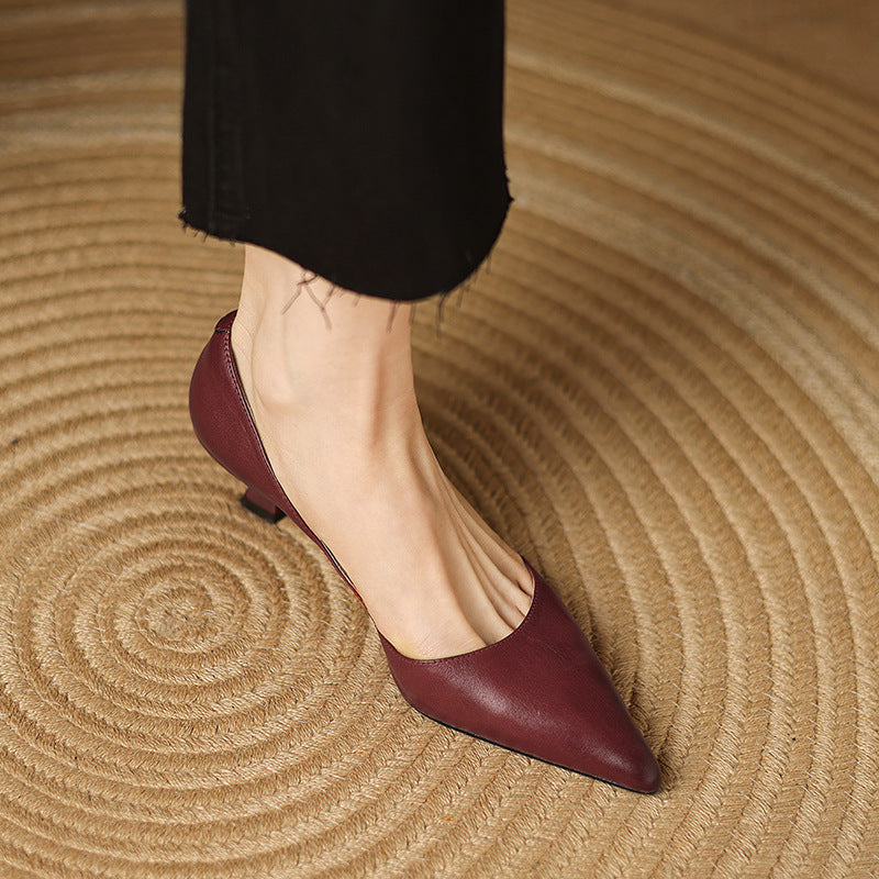 Charlotte – Talons Kitten en Cuir
