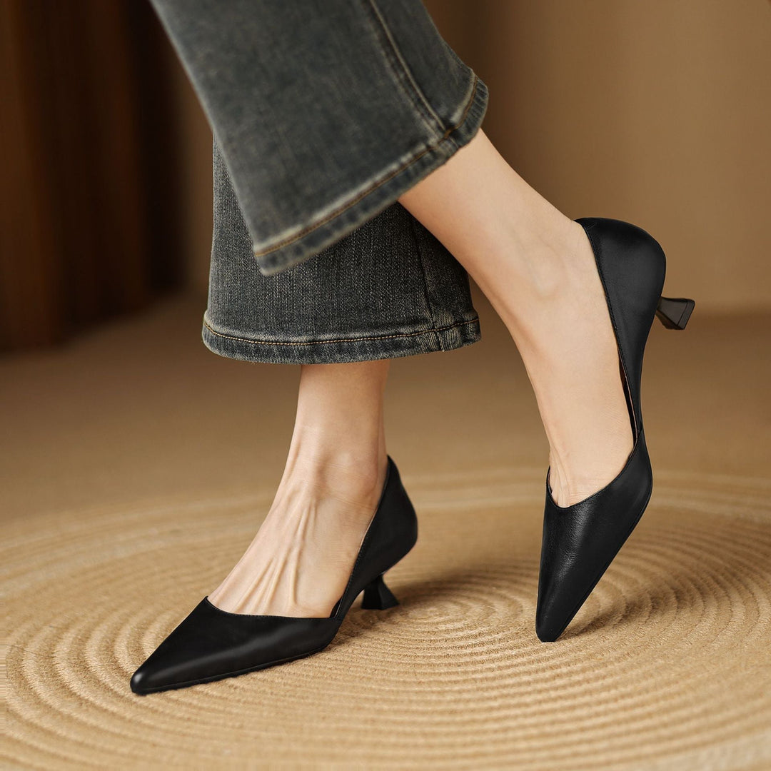 Charlotte – Talons Kitten en Cuir
