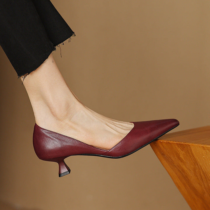 Charlotte – Talons Kitten en Cuir