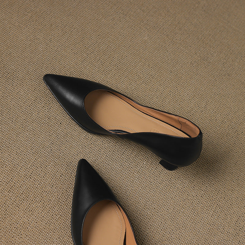 Calenne –Talons Kitten en Cuir