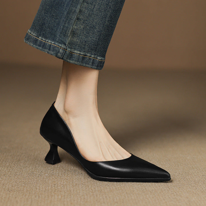 Calenne –Talons Kitten en Cuir