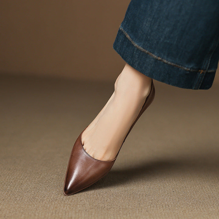 Calenne –Talons Kitten en Cuir