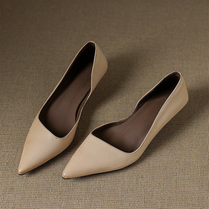 Arlette – Cuir Escarpins à Talon Kitten