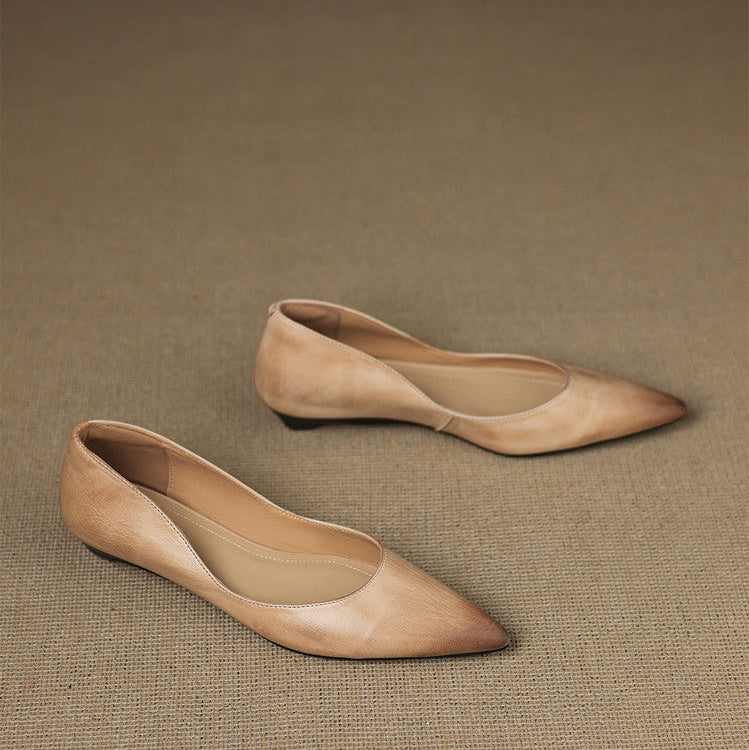 Andrée – Ballerines en Cuir Véritable
