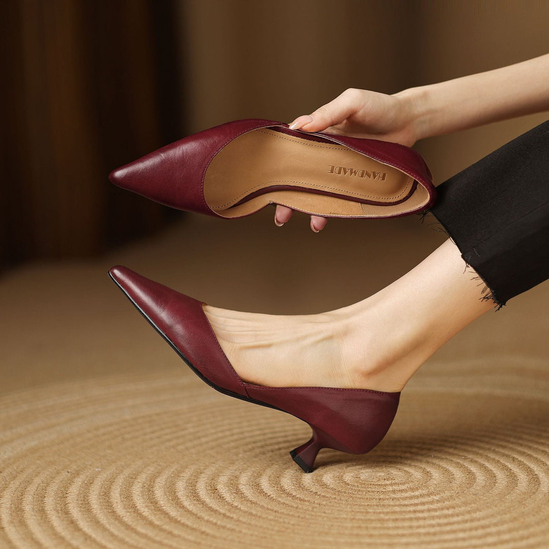 Charlotte – Talons Kitten en Cuir