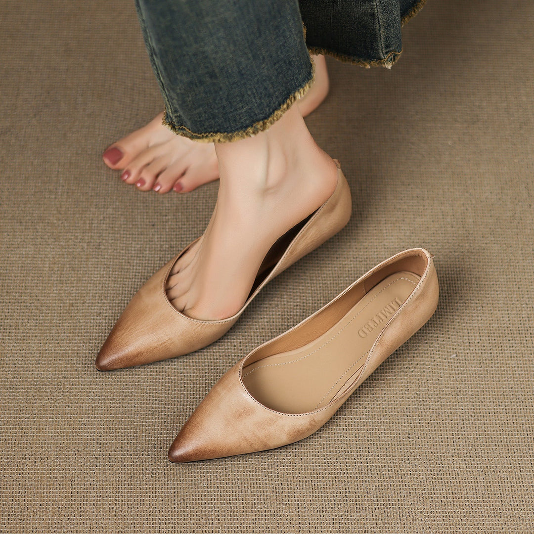 Andrée – Ballerines en Cuir Véritable
