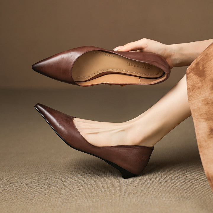 Andrée – Ballerines en Cuir Véritable