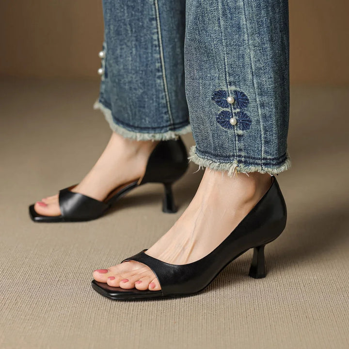 Corinne – Talons en cuir
