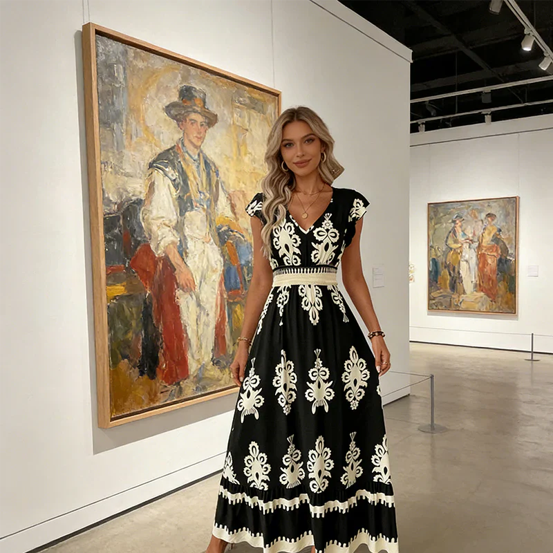 Camille – Robe maxi raffinée