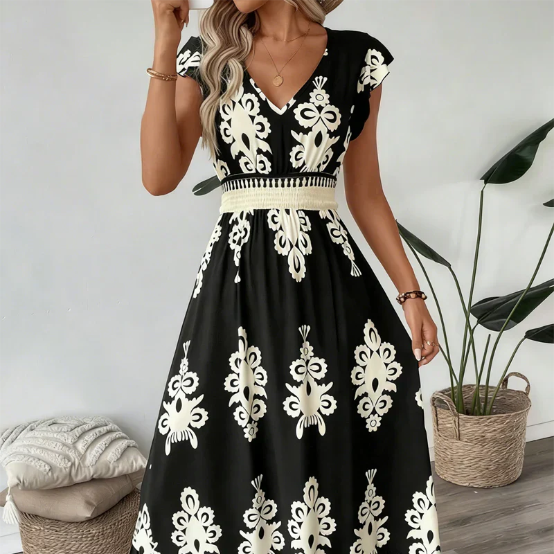 Camille – Robe maxi raffinée